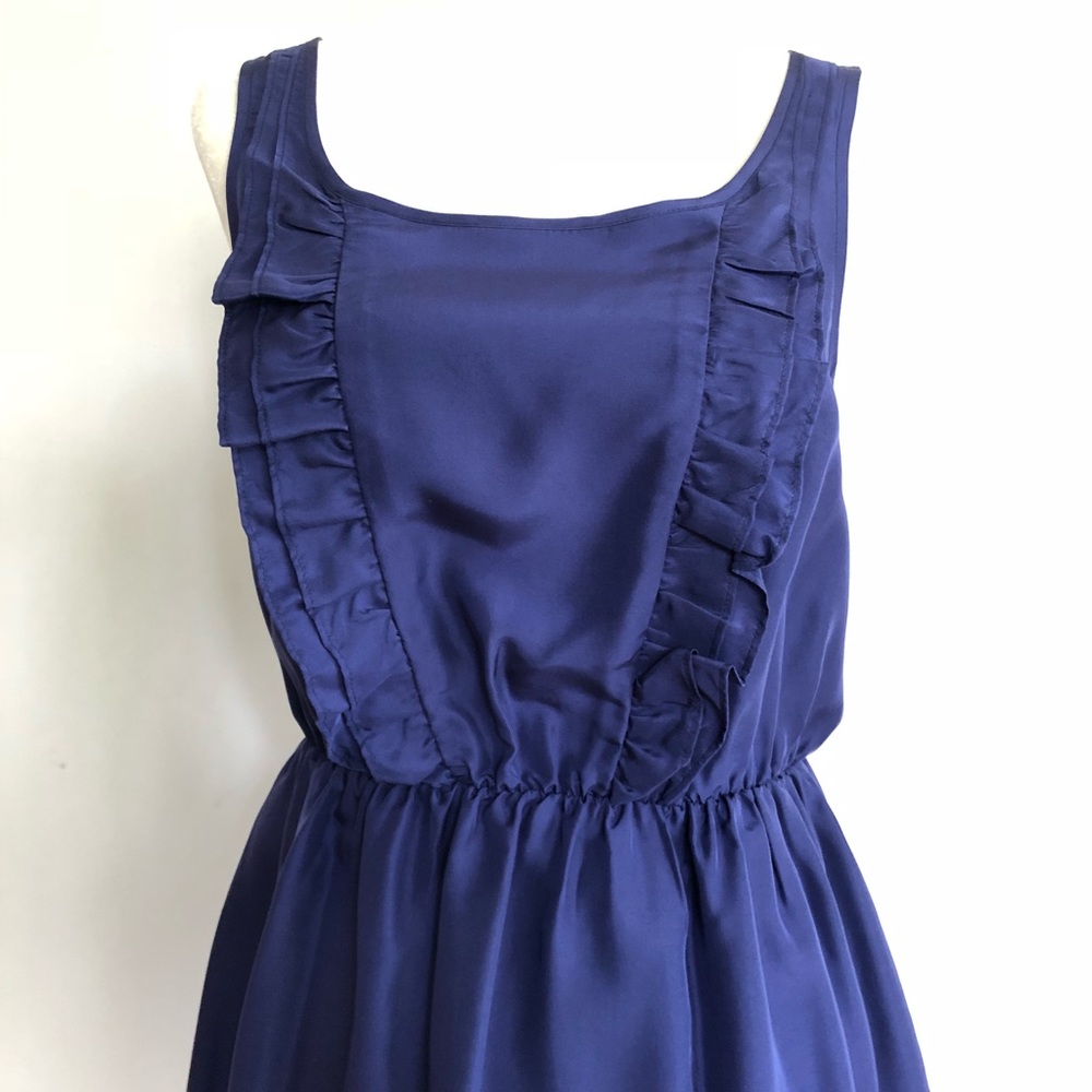 Anthropologie Maeve Blue Ruffle Top Dress